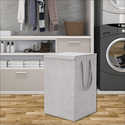 Laundry Bag - Foldable Laundry Basket With Lid & Handle